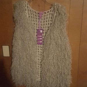 Wool frindged vest